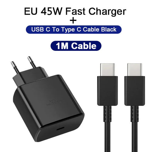 45W GaN USB C Charger Block [PD 3.0 PPS] with 5A Cable - Fast Wall Plug for Phones, Tablets
