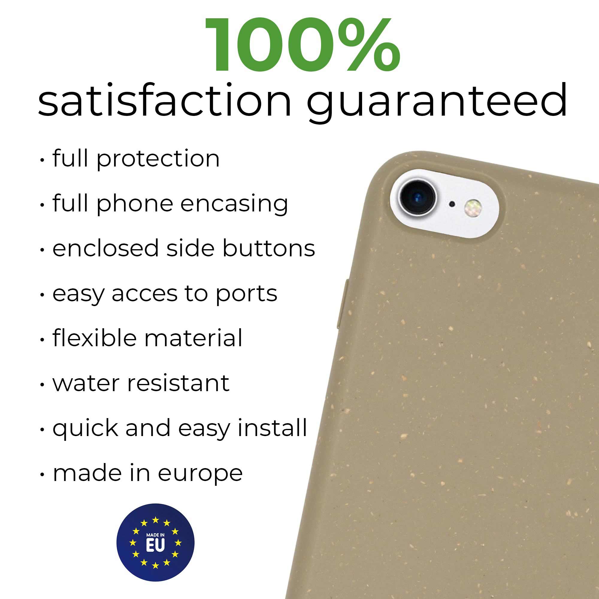 Olive Green Biodegradable iPhone Case | Plant-Based Protection for iPhone 15, 13, 10, 6