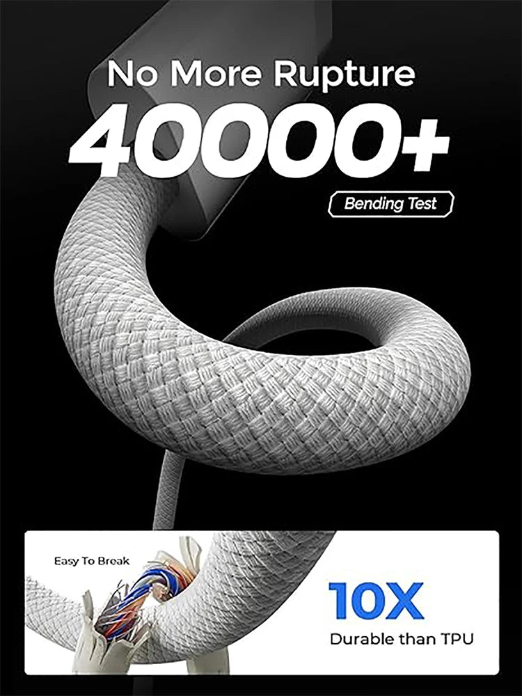 60W Fast Charge USB C Cable for iPhone and Samsung - PD Compatible Type C Charging Cord