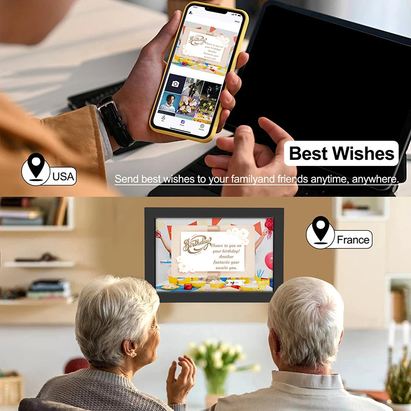 10.1 Inch Smart Digital Photo Frame - 32GB WiFi Cloud Frame, HD Touchscreen Display