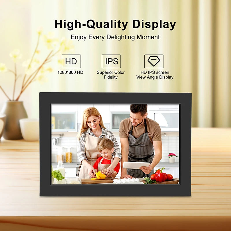 10.1 Inch Smart Digital Photo Frame - 32GB WiFi Cloud Frame, HD Touchscreen Display