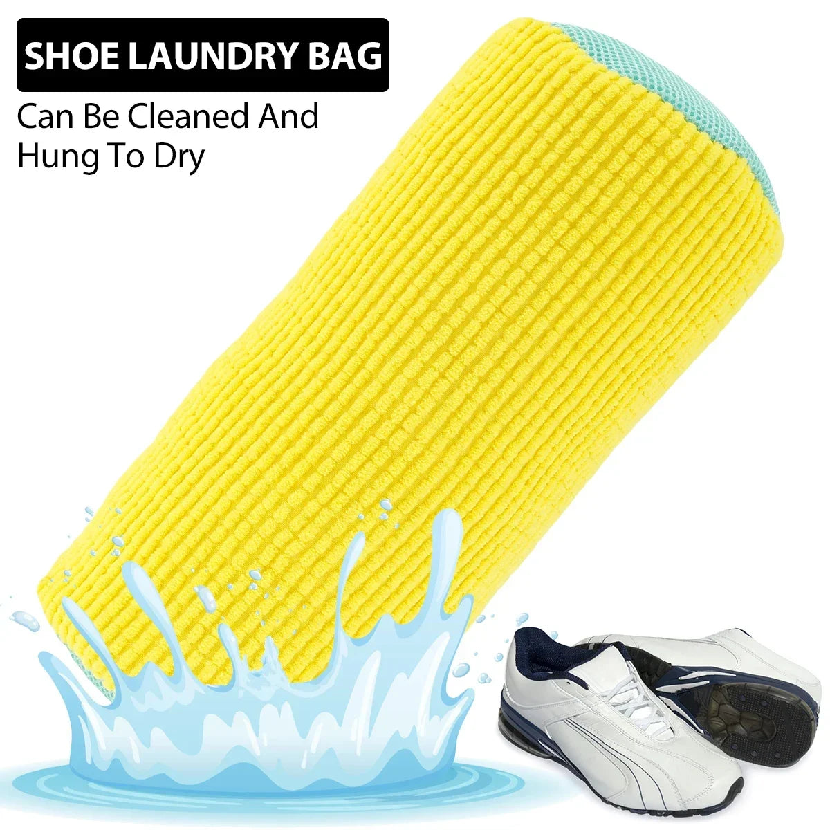 Shoe Washing Bag Cotton Laundry Bag Zippers Closure Shoe