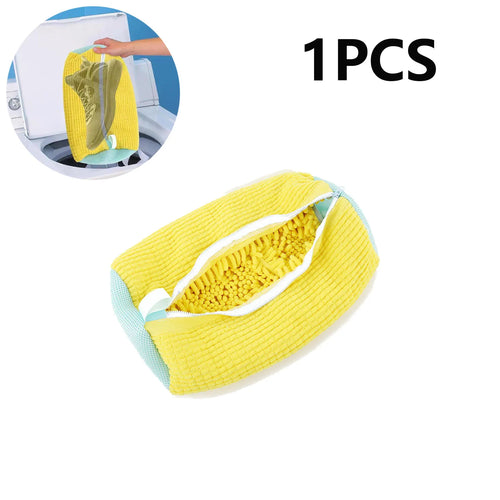 Shoe Washing Bag Cotton Laundry Bag Zippers Closure Shoe